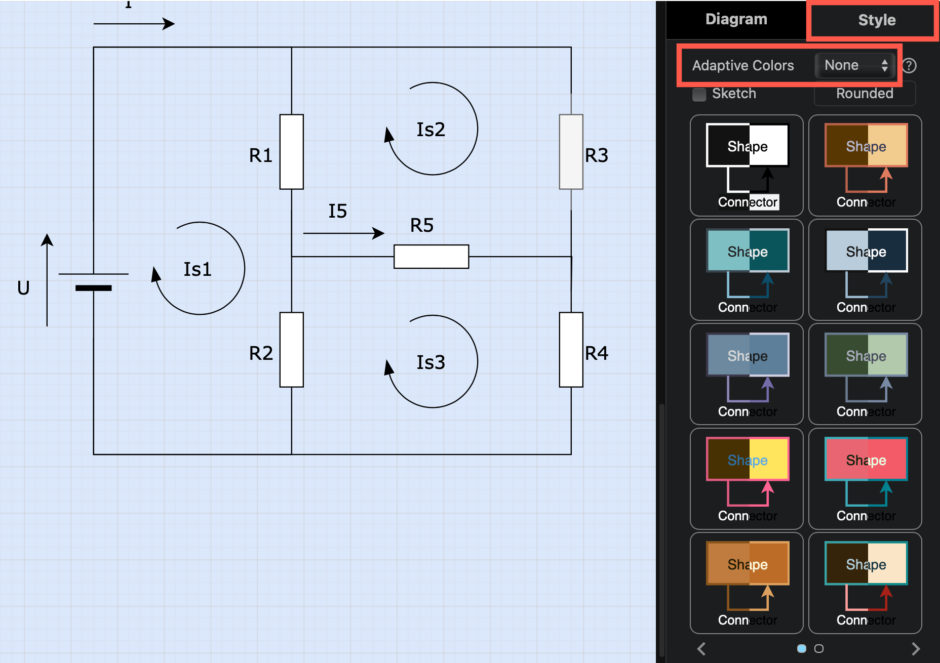 Set Adaptive Colors to none if you don't want your diagram to automatically change colours in dark and light modes