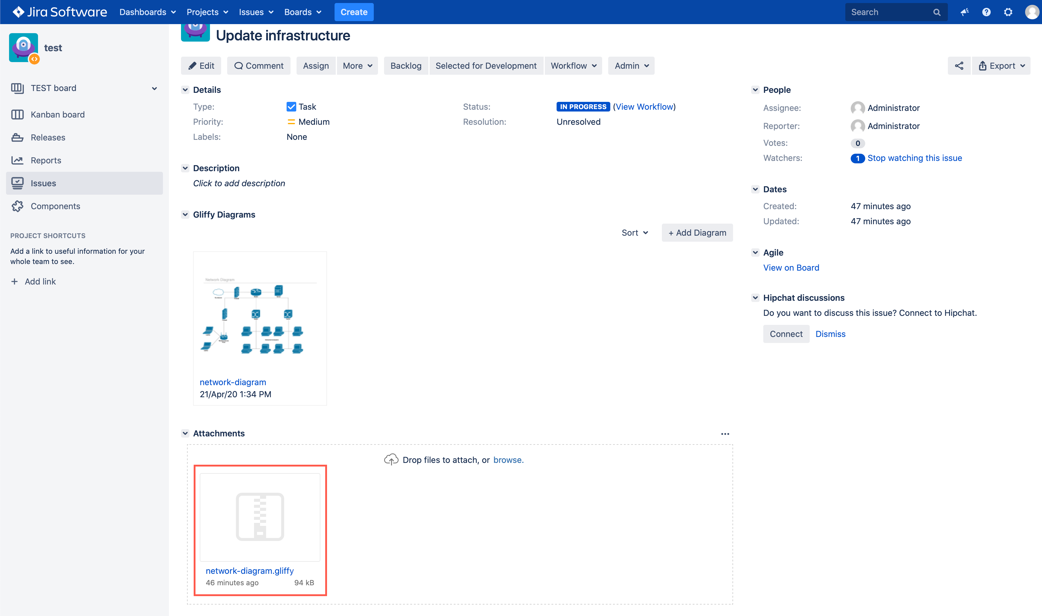 Download the Gliffy file attachment from your Jira issue