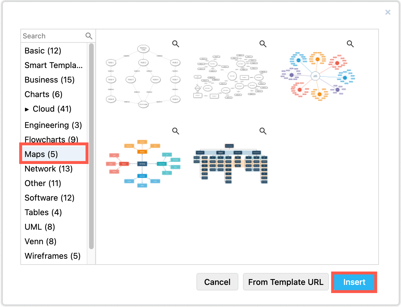 Use the draw.io map templates to create a mindmap in an online whiteboard in Confluence